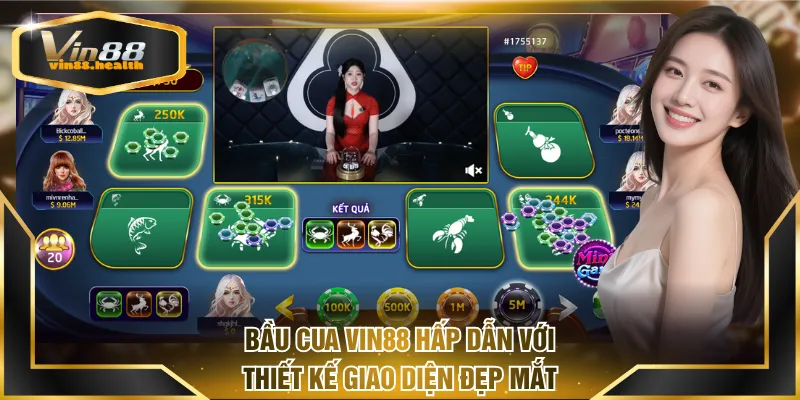 Bầu Cua VIN88 hấp dẫn với thiết kế giao diện đẹp mắt